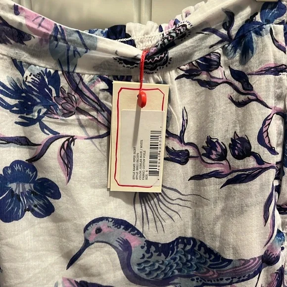 Banjanan Blue and Purple Midi Skirt Resort Wear